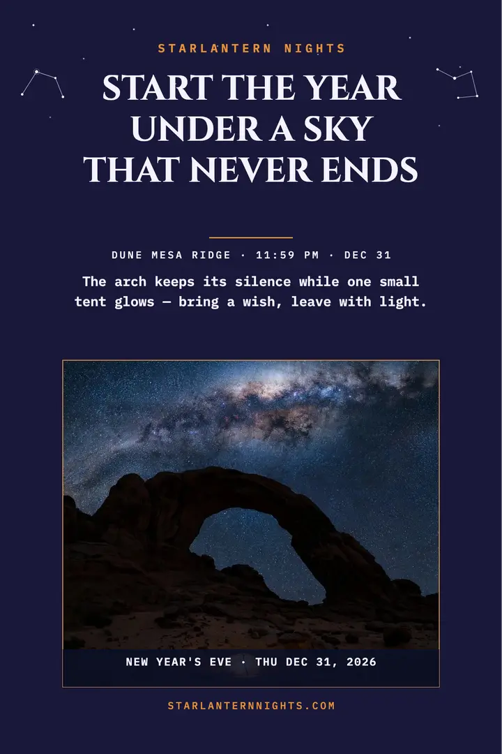 Starlantern Nights New Year poster template