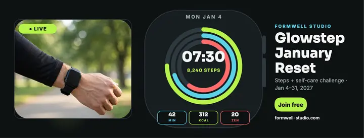 Glowstep January Reset steps cover template