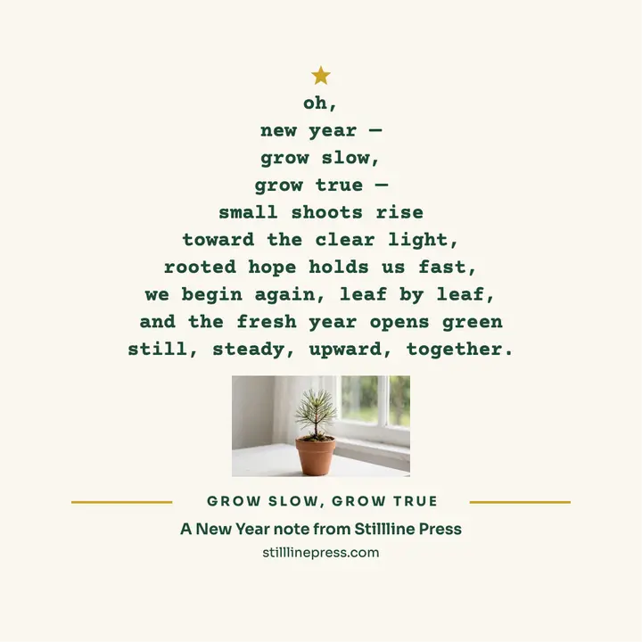 Grow slow grow true tree quote template