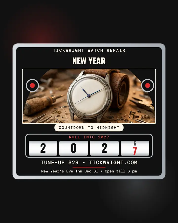 Tickwright New Year counter post: new year watch post template