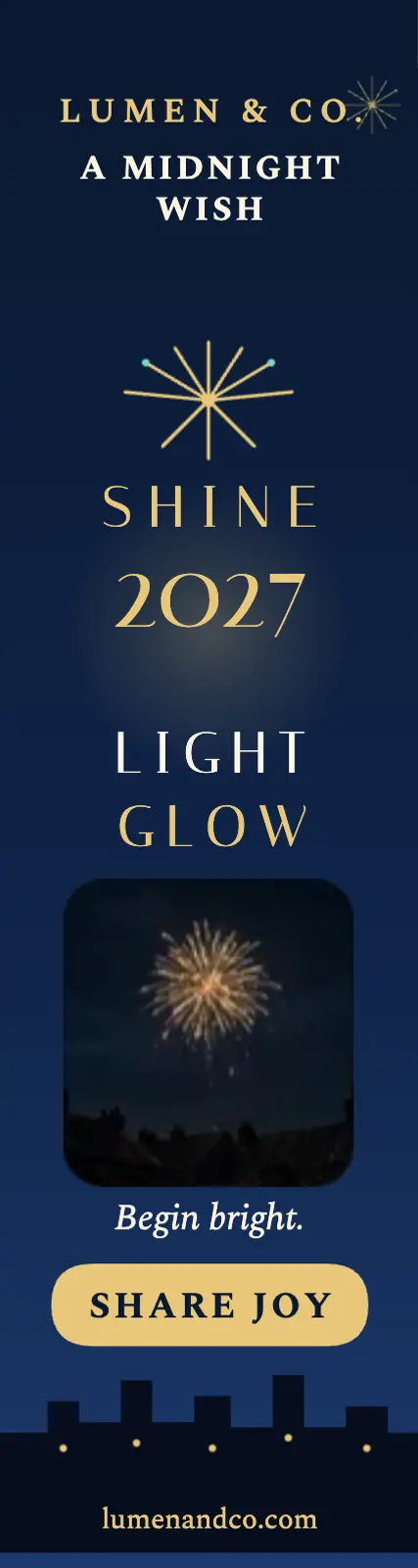 Lumen New Year wish skyscraper: new year wish ad template