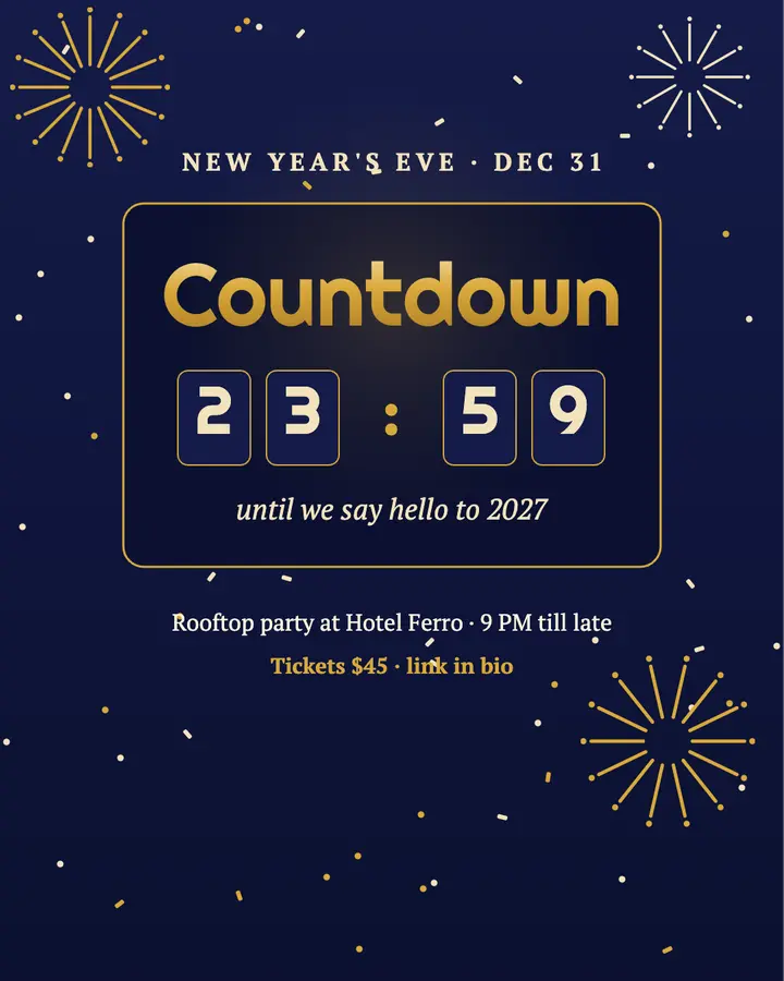 New Year's Eve countdown template