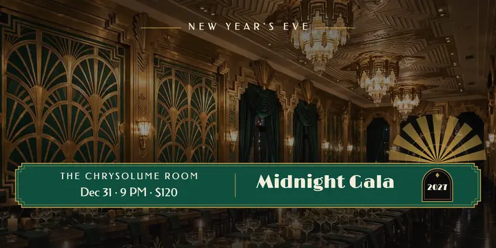 Midnight Gala New Year's Eve neo deco post template
