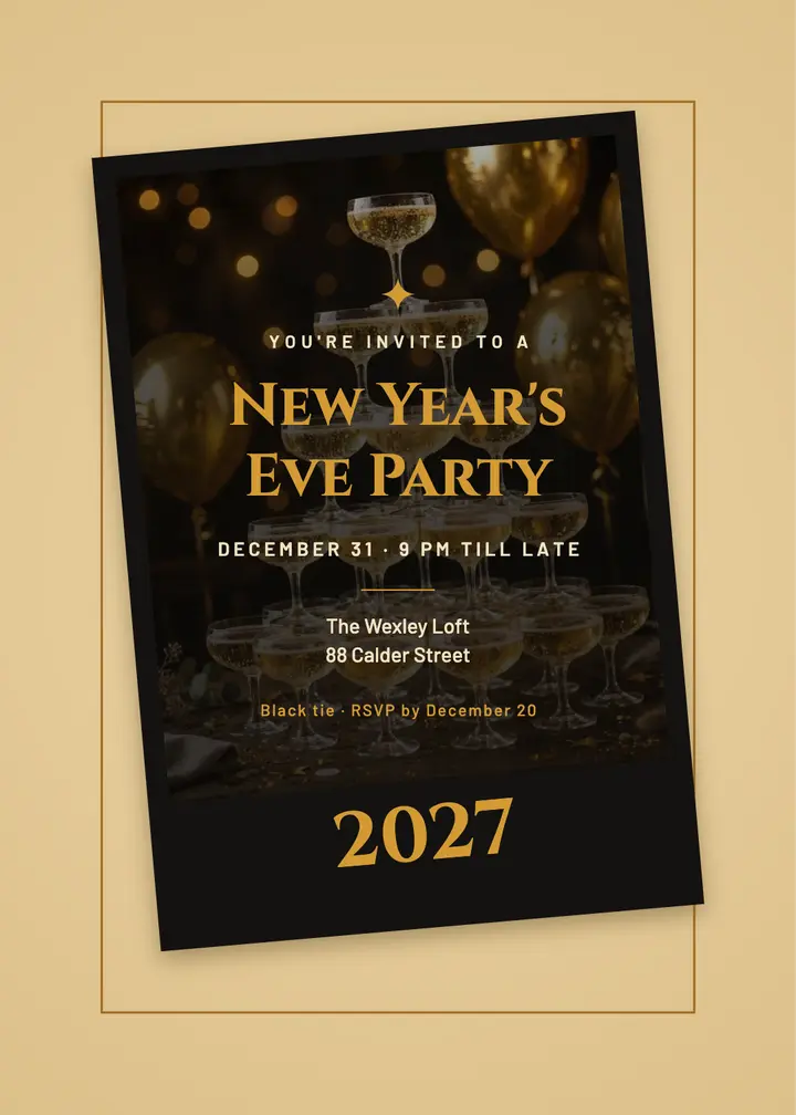 New Year's Eve party invitation template