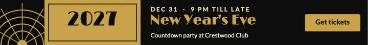 New Year's Eve countdown leaderboard ad template