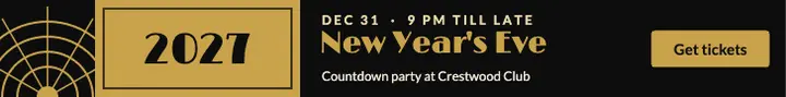 New Year's Eve countdown leaderboard ad template