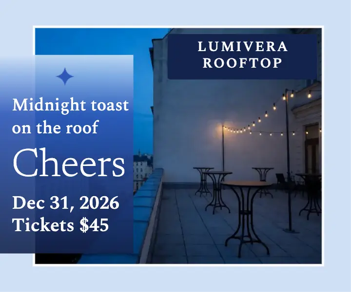 Lumivera Rooftop New Year's Eve ad template