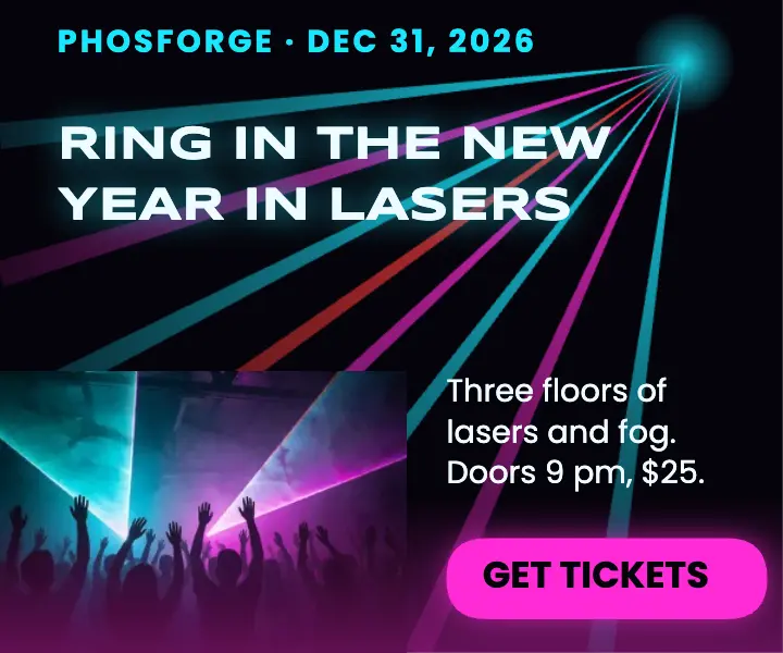 New Year's Eve laser party display ad template