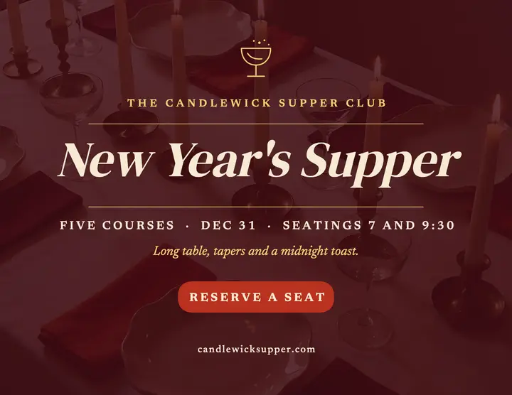 Candlewick New Year's supper flyer template