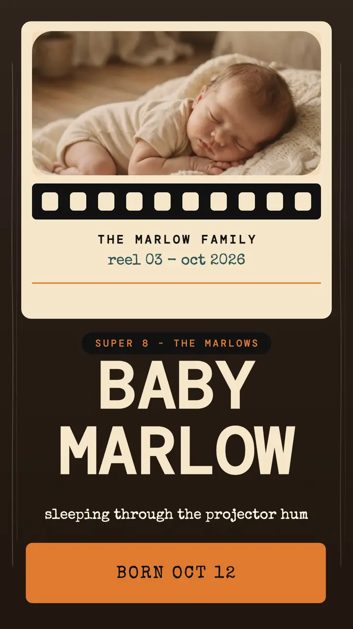 Baby Marlow home movie story template