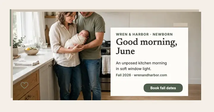 Good morning June newborn welcome post: newborn welcome post template