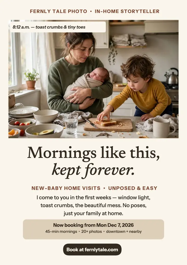 Newborn morning home-visit flyer template