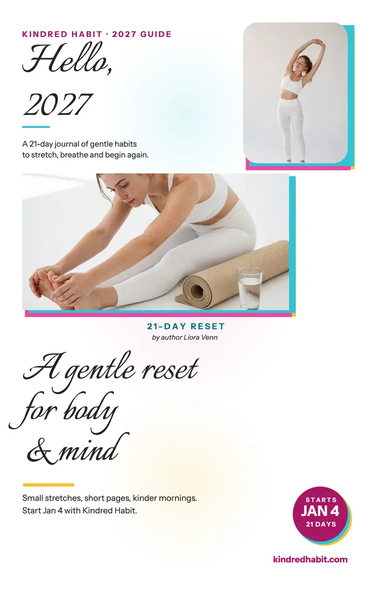 Kindred Habit gentle reset cover: self-care ebook cover template
