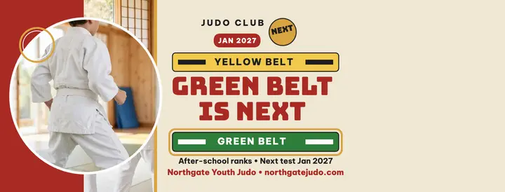 Northgate Youth Judo green belt cover template