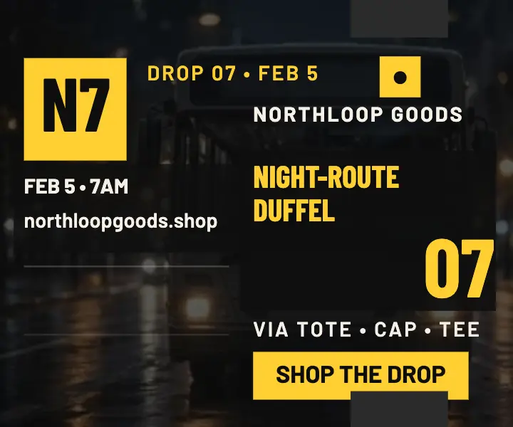 Northloop Goods night route drop blind ad template