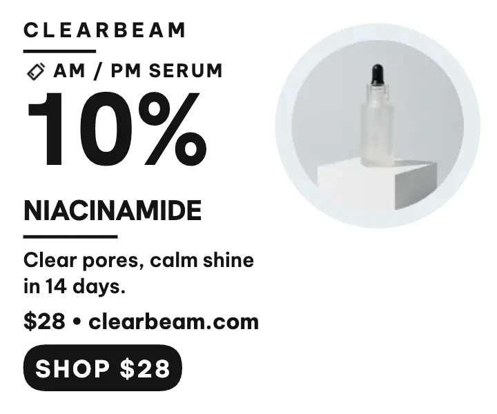 Clearbeam niacinamide serum ad template