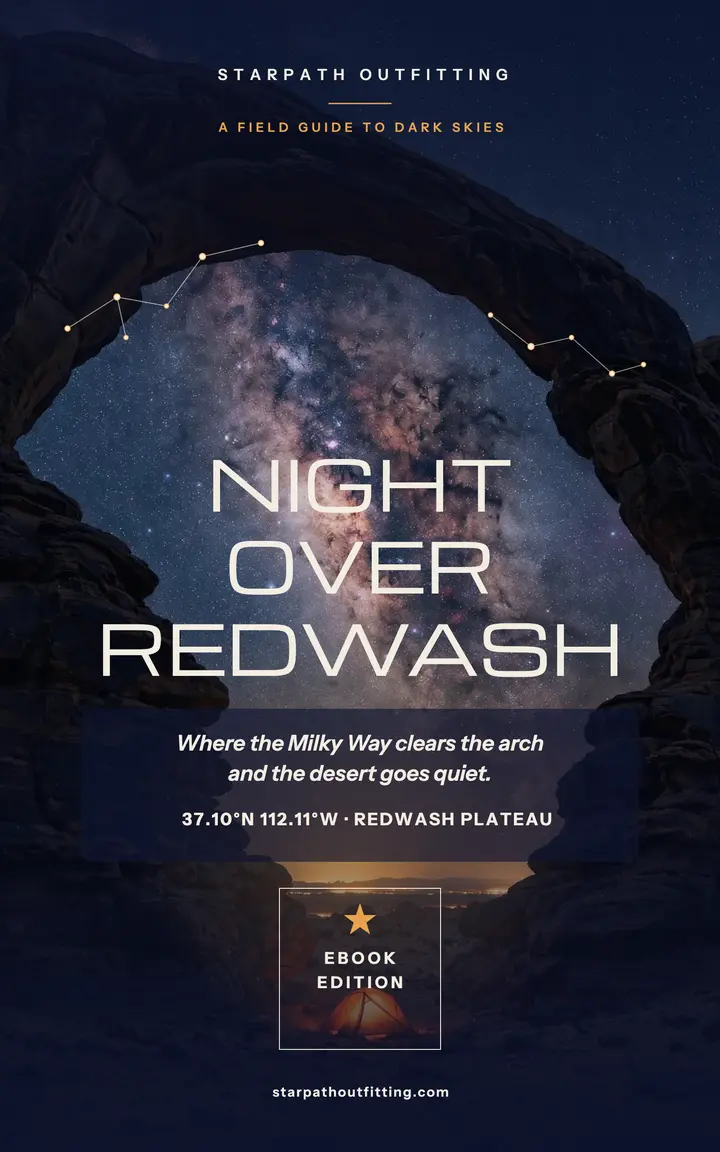Night Over Redwash stargazing guide cover template