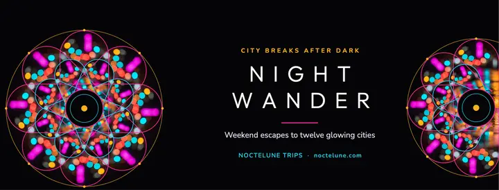 Night city breaks mandala Facebook cover template