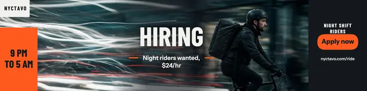 Nyctavo night courier hiring LinkedIn banner template