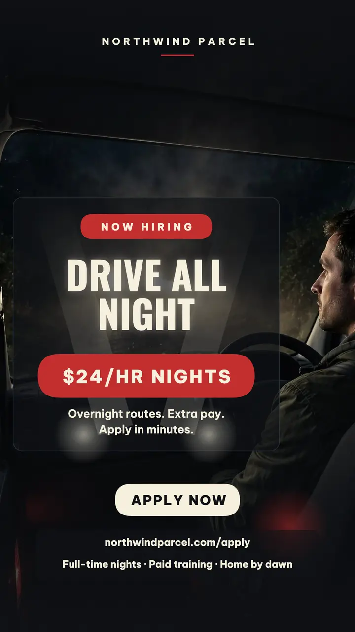 Northwind Parcel night driver hiring story template
