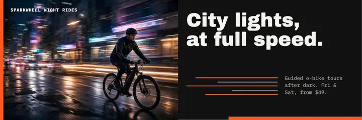 Sparkwheel night e-bike tours X header template