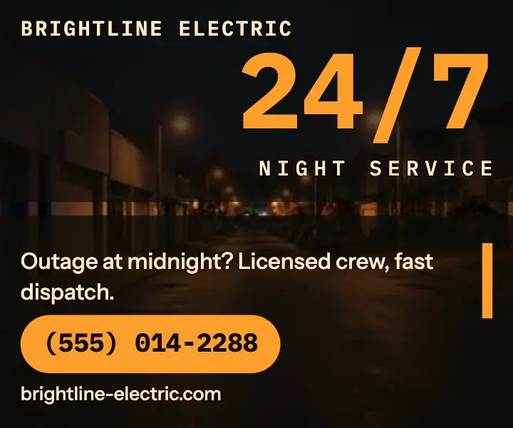 Brightline night electrician amber ad template