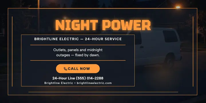 Brightline Electric night service post template