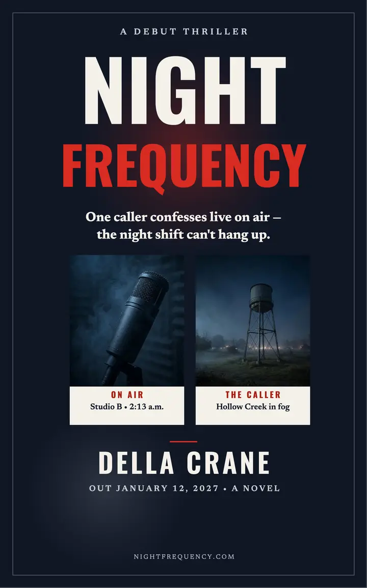 Night Frequency thriller ebook cover template