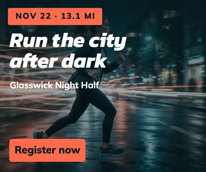 Glasswick Night Half marathon ad template