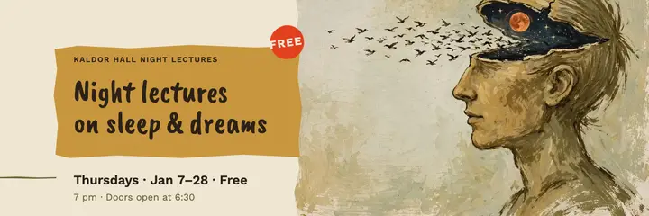Night lectures on sleep and dreams X header: lecture series header template