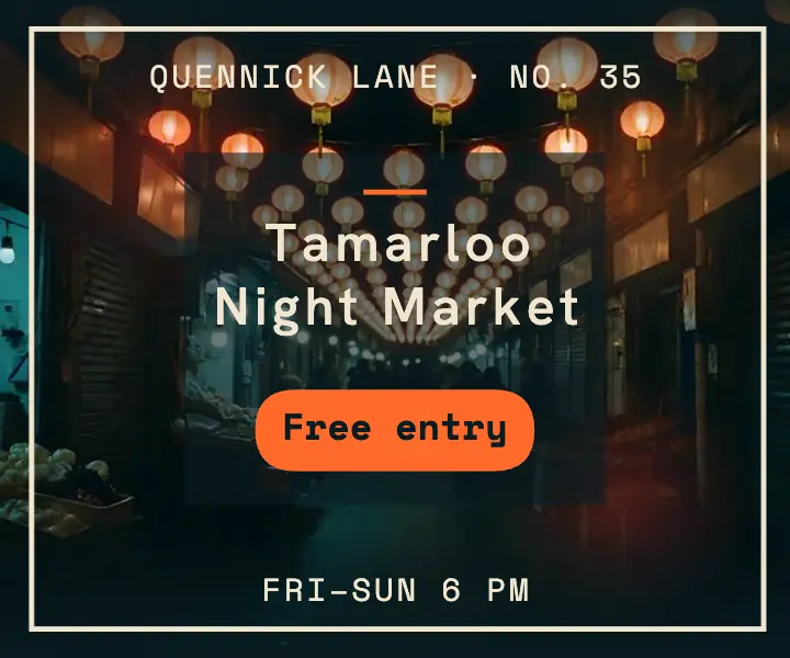 Tamarloo night market film-look rectangle ad template