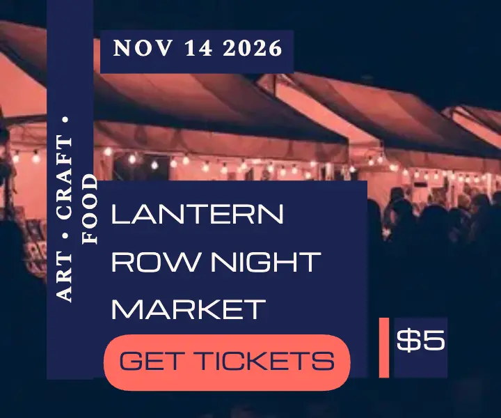 Lantern Row night market duotone ad template