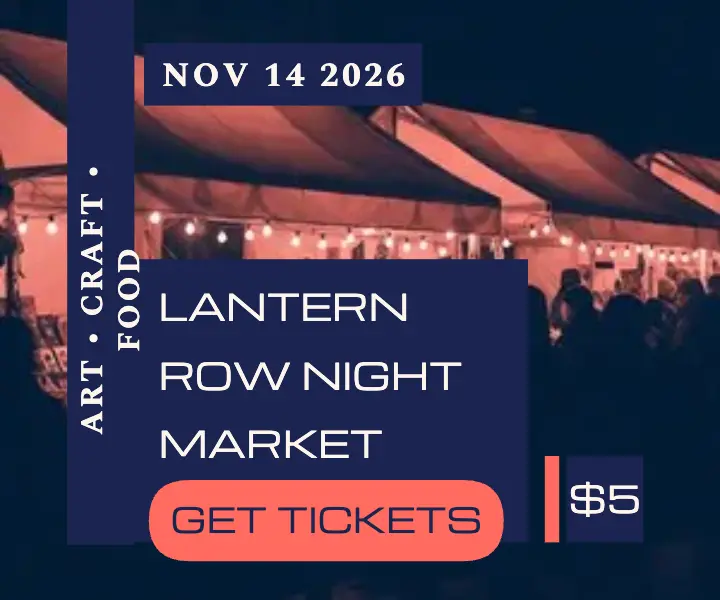 Lantern Row night market duotone ad template