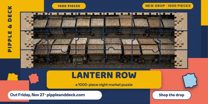 Lantern Row night market puzzle drop post template