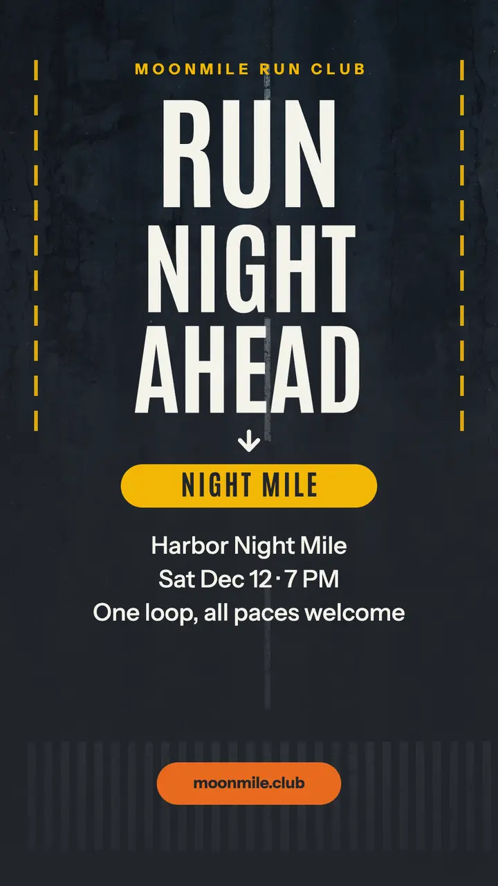 Moonmile night mile road run story template
