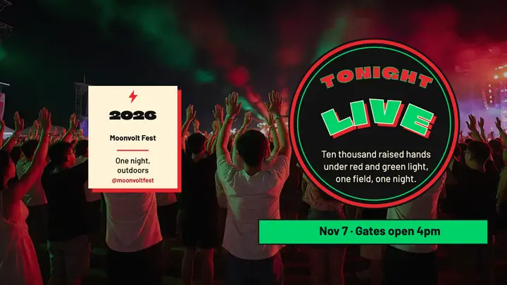 Moonvolt Fest live festival thumbnail, psychedelic template