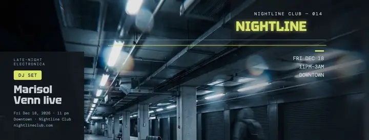 Night platform DJ set cover template