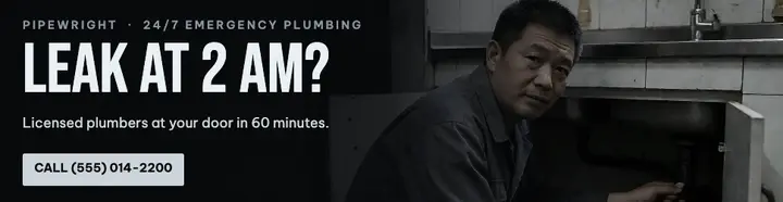 Pipewright emergency plumber billboard: emergency plumber billboard ad template