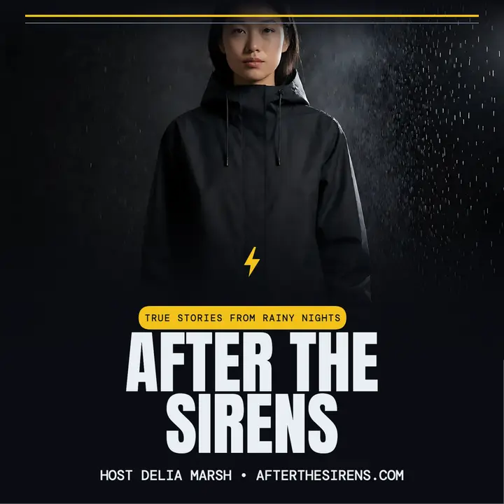 After the Sirens night rain podcast cover template