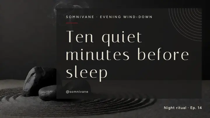 Ten quiet minutes before sleep thumbnail template