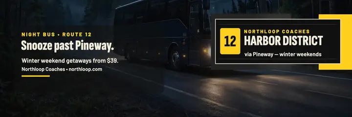 Northloop night bus getaway header template