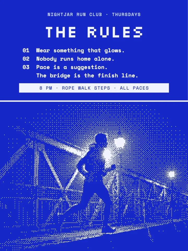 Nightjar Run Club rules post template