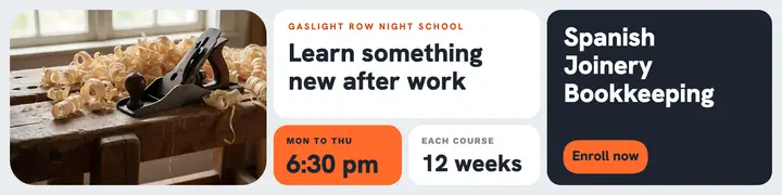 Night school classes, bento grid LinkedIn banner: night school linkedin banner template