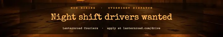 Lanternroad night shift drivers hiring cover template