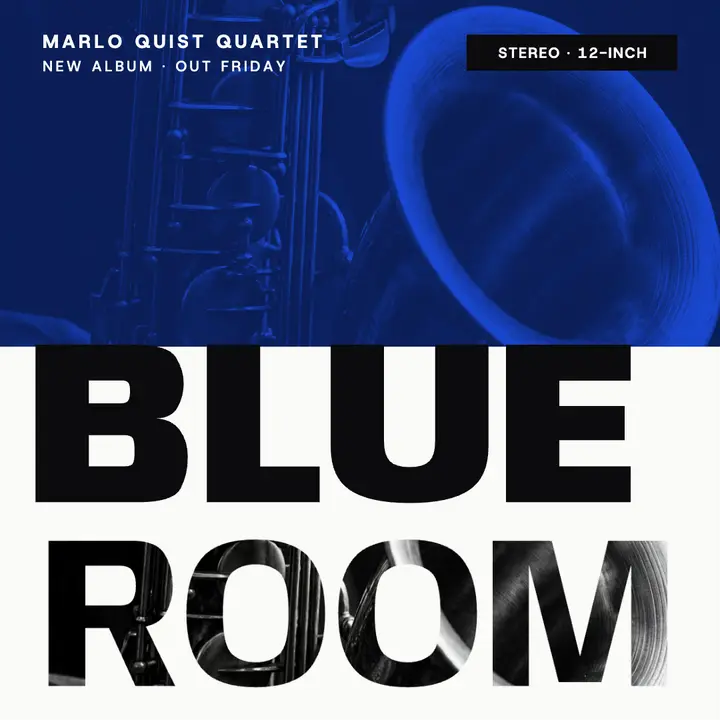 Blue Room jazz album release template
