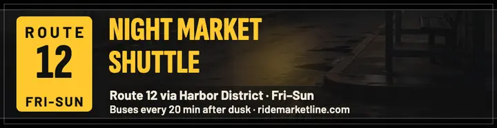 Night market shuttle blind billboard: night market shuttle billboard template