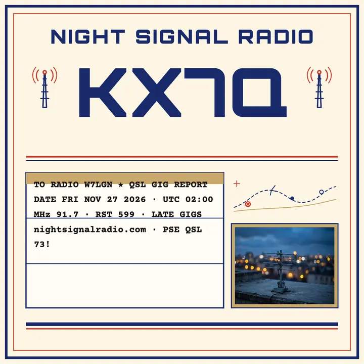 Night Signal Radio late gigs cover template