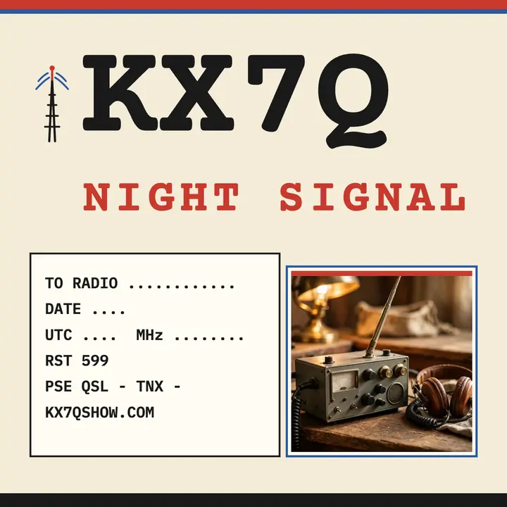 KX7Q Night Signal podcast cover template