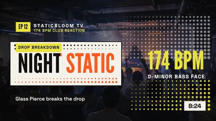 Night Static single drop breakdown thumbnail template