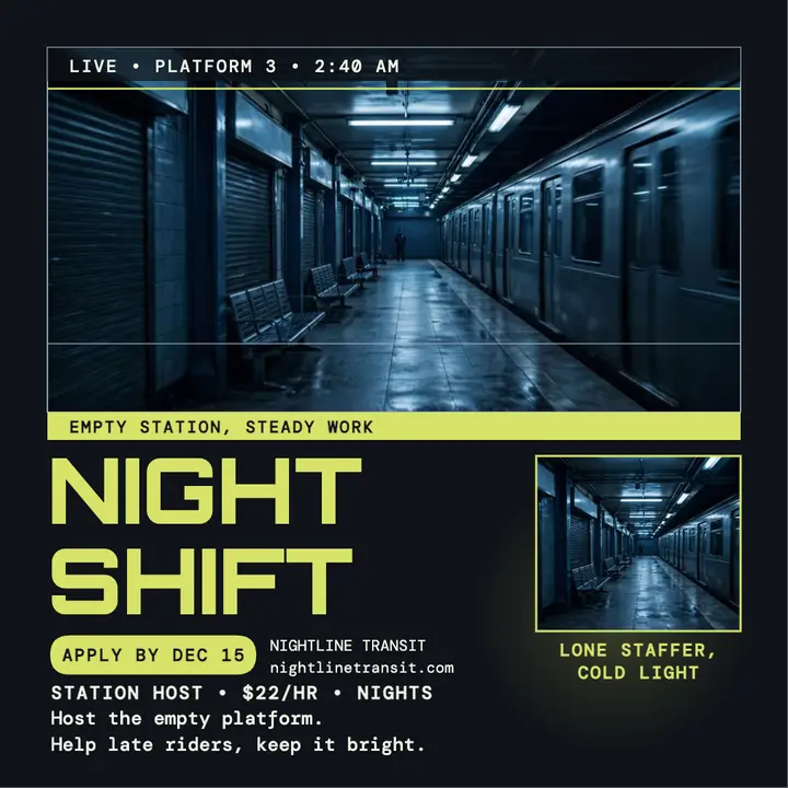 Nightline Transit night shift hiring post template